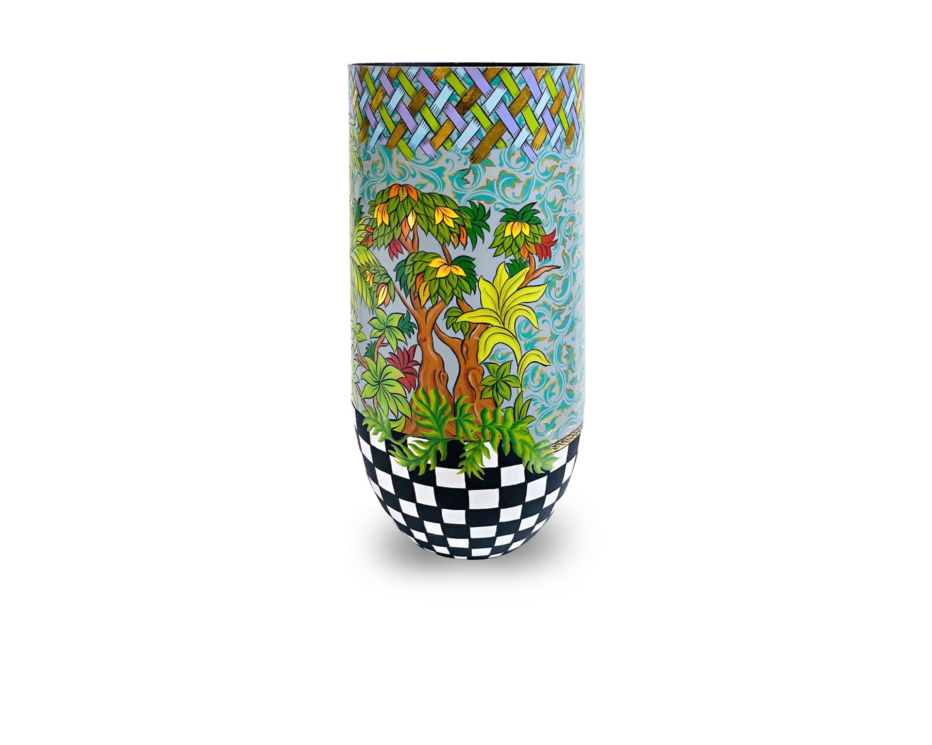 Cachepot Xl Leaves Hand Painted Toms Drag 172342 753td4545