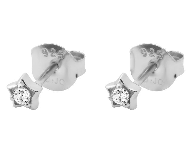 Orecchini argento stella con zirconi
