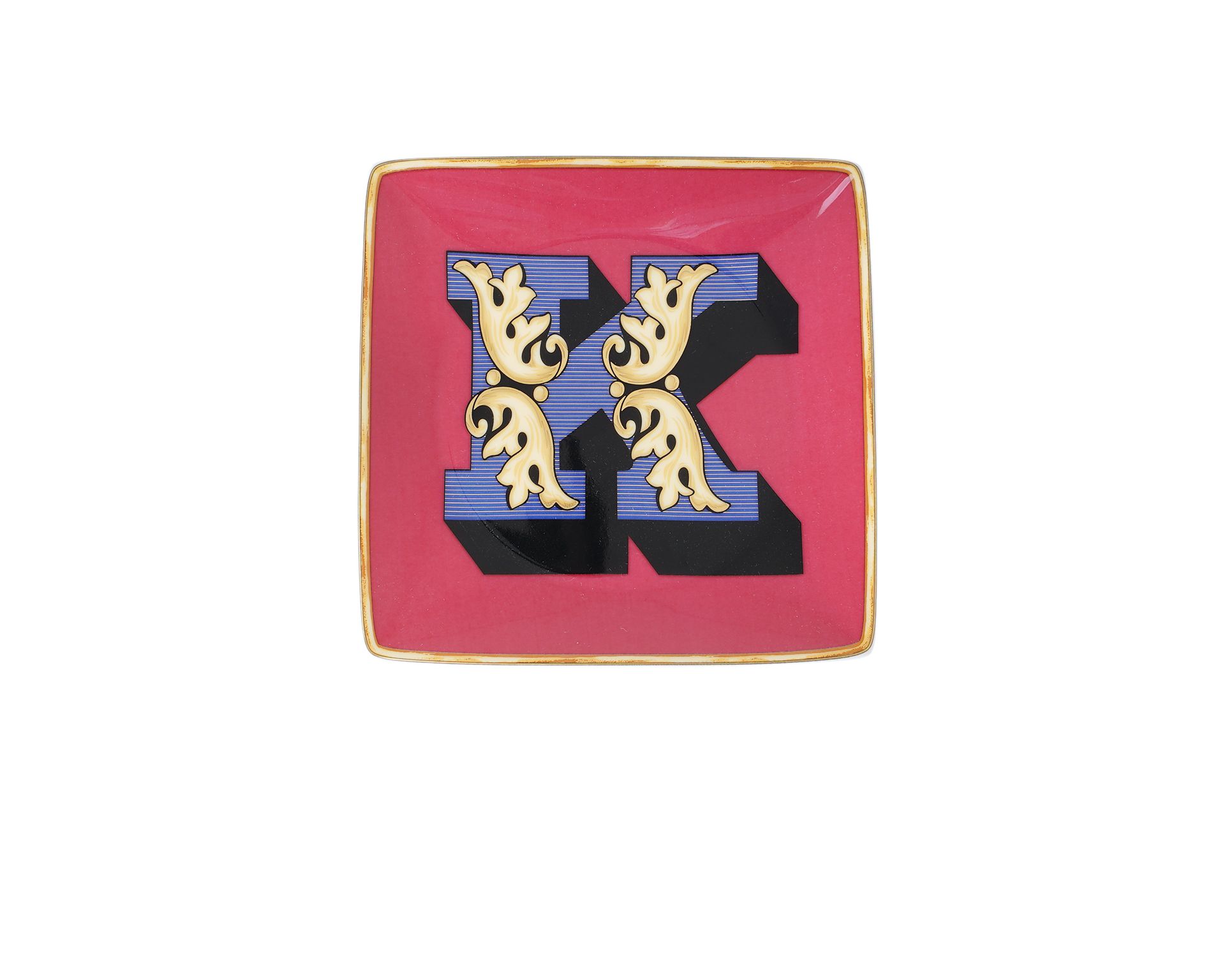 Plate Holiday Alphabet Porcelain Letter K Versace 166716 I1194040369115253