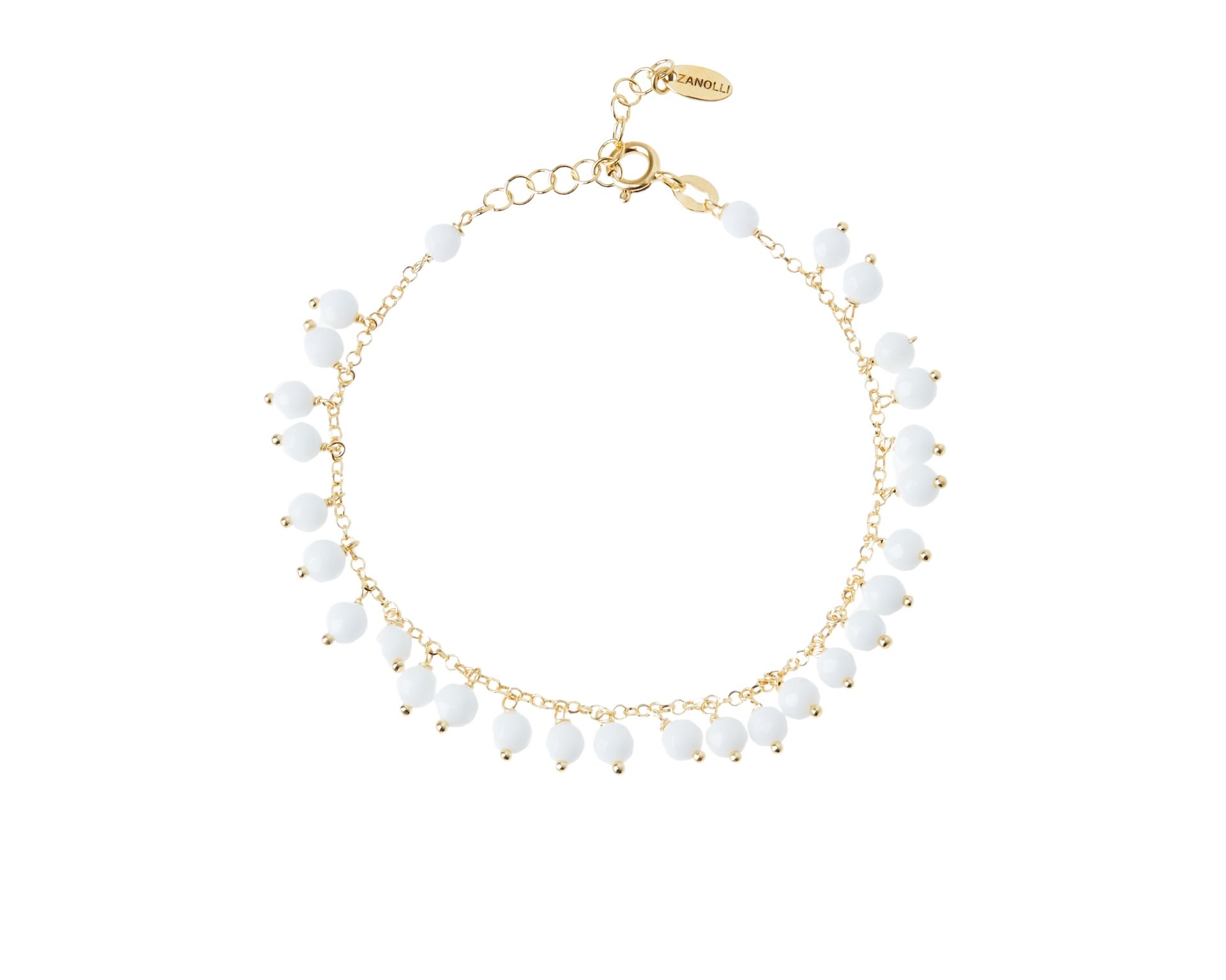 Bracciale Argento Dorato Con Agata Bianca Selezione Zanolli 183728 726br2863
