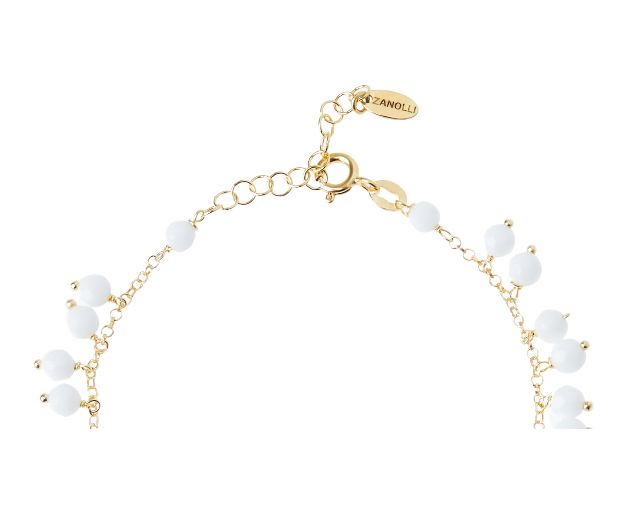 Bracciale Argento Dorato Con Agata Bianca Selezione Zanolli 183728 726br2863