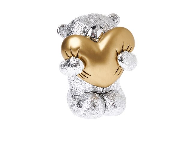 Teddy bear money bank forever friends with heart