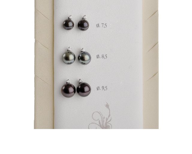 Orecchini Perla Nera Oro 750 Con Diamante Selezione Zanolli
