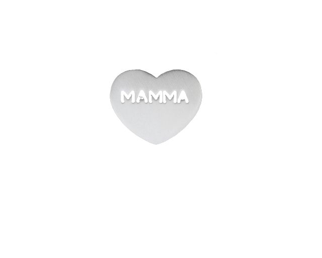 Plaque mum silver plated