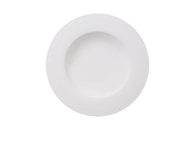 Piatto fondo white pearl porcellana