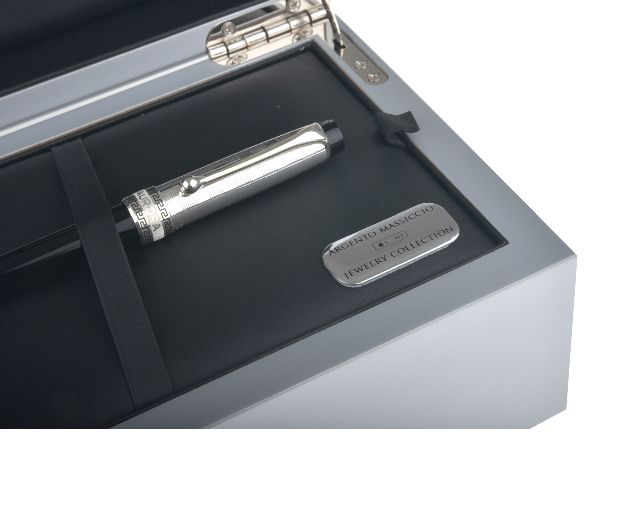 Penna A Sfera Optima Deco Argento Aurora 135079 877g31cdn