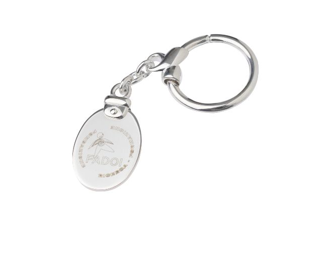 Keychain Silver With Oval Plate Selezione Zanolli 136606 834pc13904