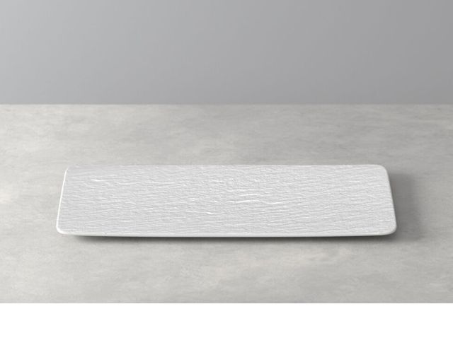 Rectangular Service Plate Manufacture Rock Porcelain White Villeroy E Boch