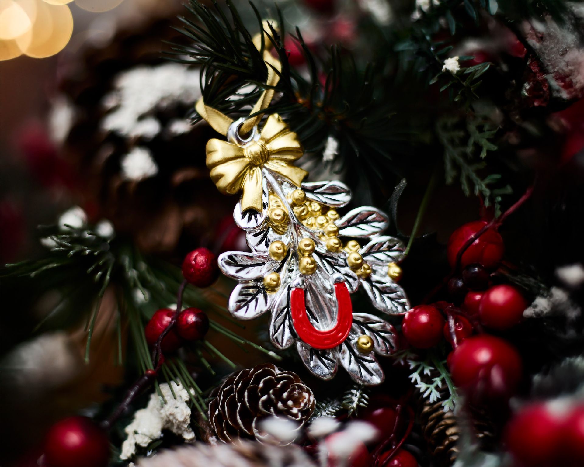 Idea Regalo Natale Vischio Oro E Ferro Di Cavallo Rosso Selezione Zanolli 189117 592n866212