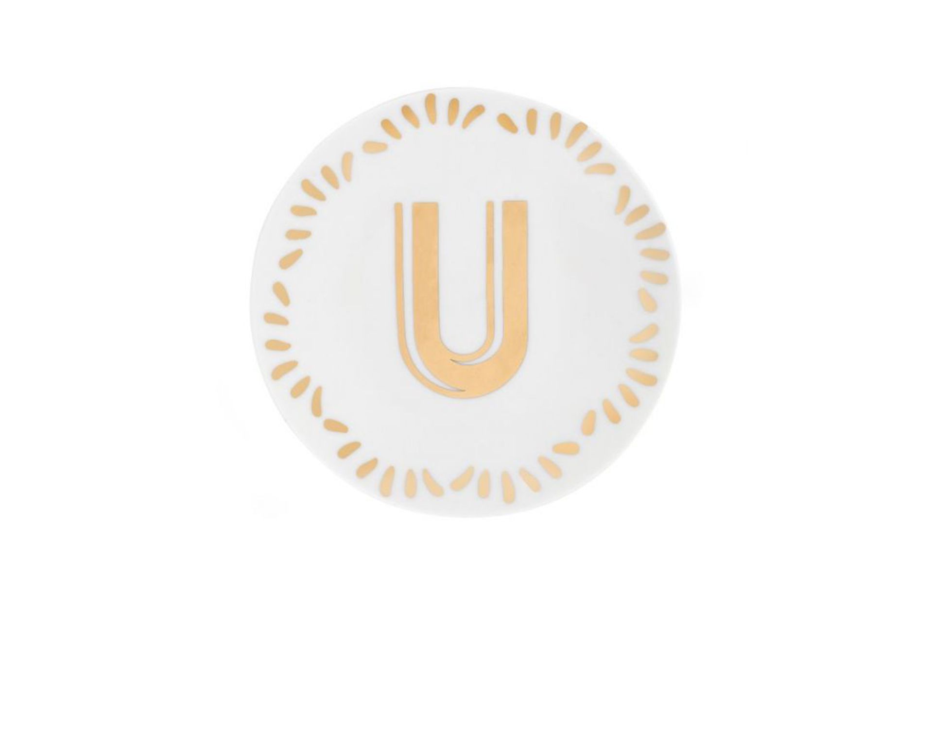 Little Plate Lettering Porcelain Letter U Bitossi Home 162613 954let00021