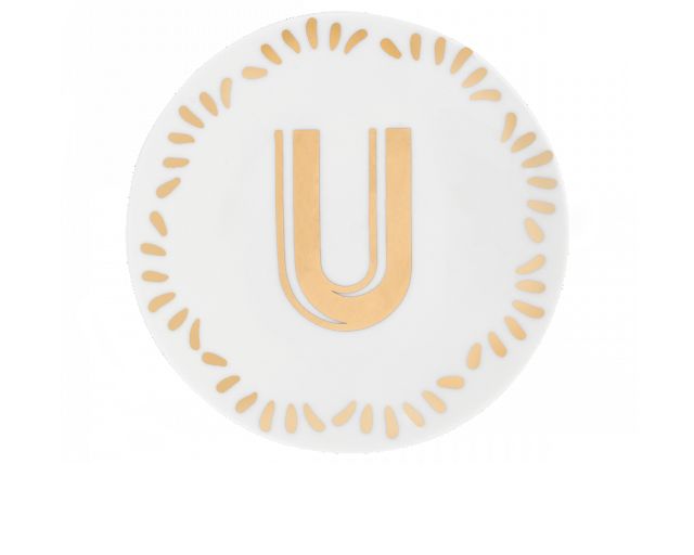 Little Plate Lettering Porcelain Letter U Bitossi Home 162613 954let00021