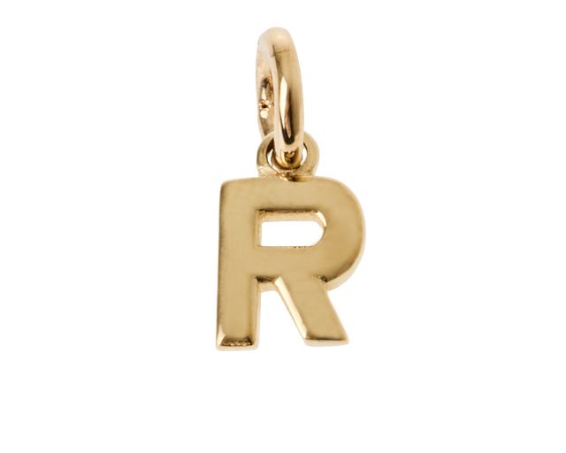 Ciondolo lettera r oro 750‰
