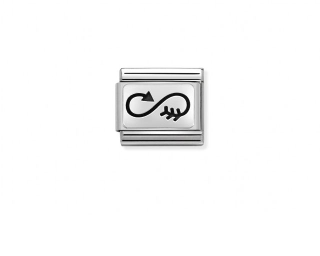 Infinito e freccia composable acciaio e argento
