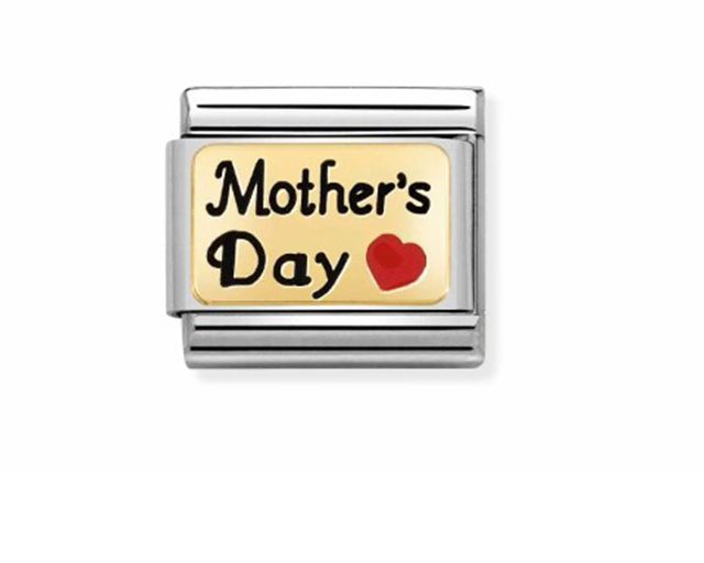 Mother's day composable steel gold and enamel