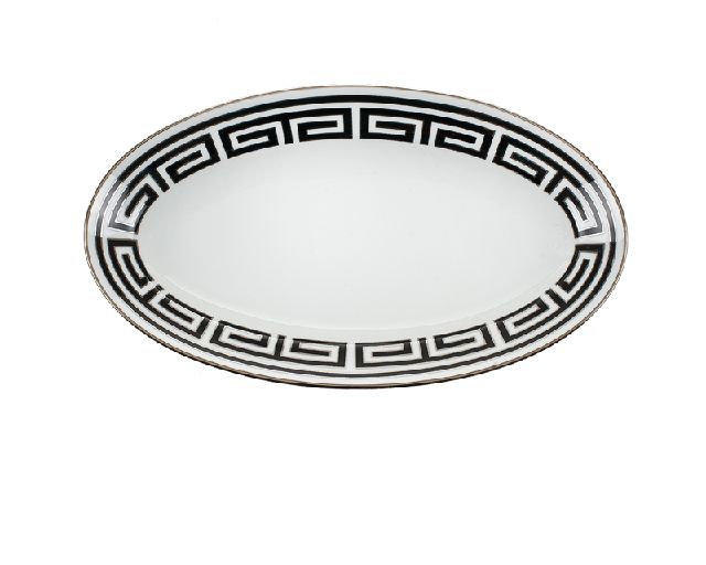Pickle dish labirinto nero porcelain