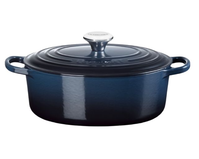 Cocotte ovale evolution ghisa nuit con pomello cromato