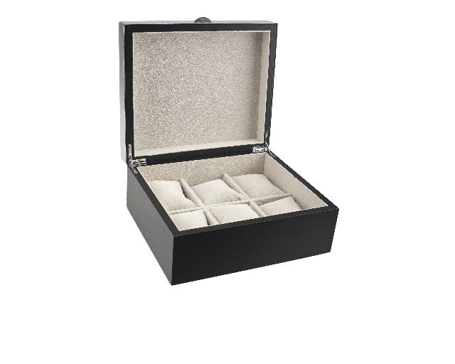Scatola Portaorologi Acciaio E Pelle Grigia Scura Selezione Zanolli 59212 8821210so