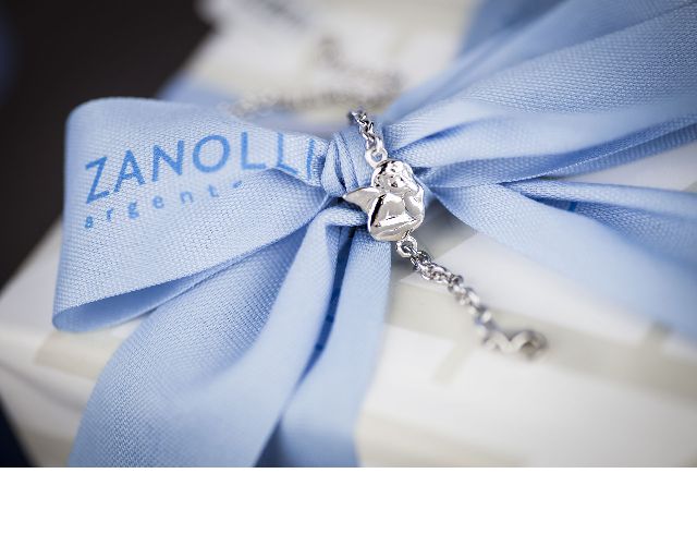 Bracciale Angelo Oro 750 Con Piastrina Rettangolare Selezione Zanolli 157090 786br00033