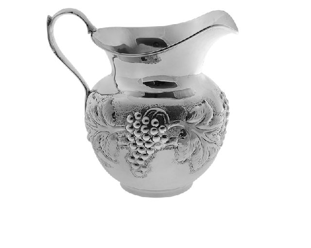 Boccale argento con cesello uva