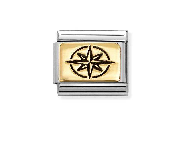 Wind rose composable steel and gold