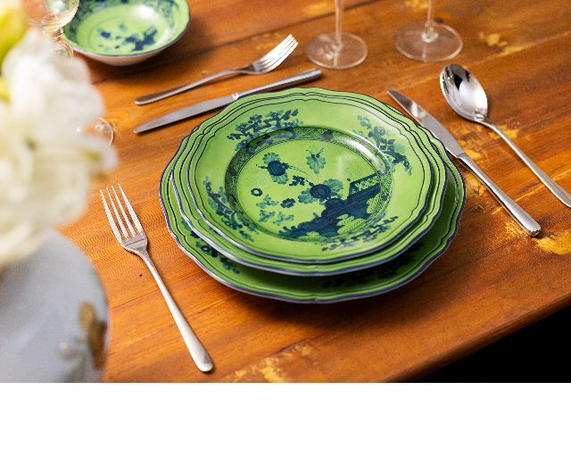 Table setting oriente italiano malachi porcelain 3 pieces