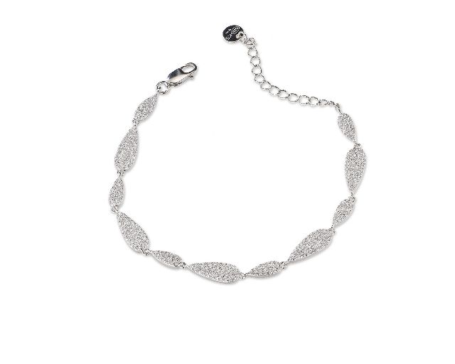Bracciale argento con zirconi bianchi