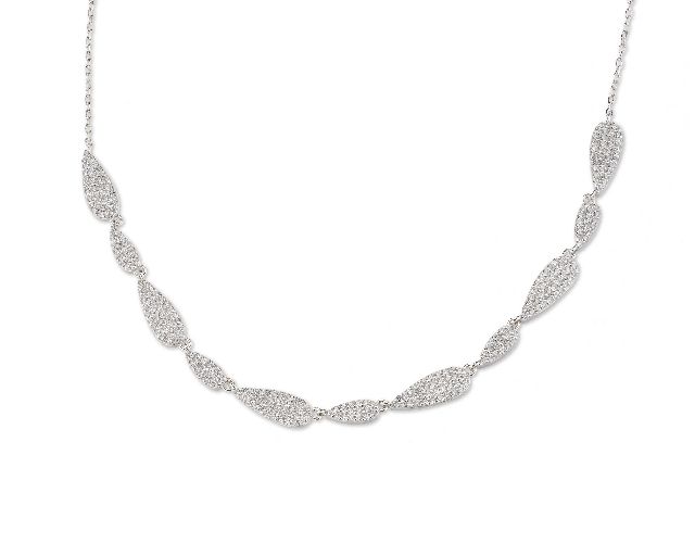Collana argento con zirconi bianchi