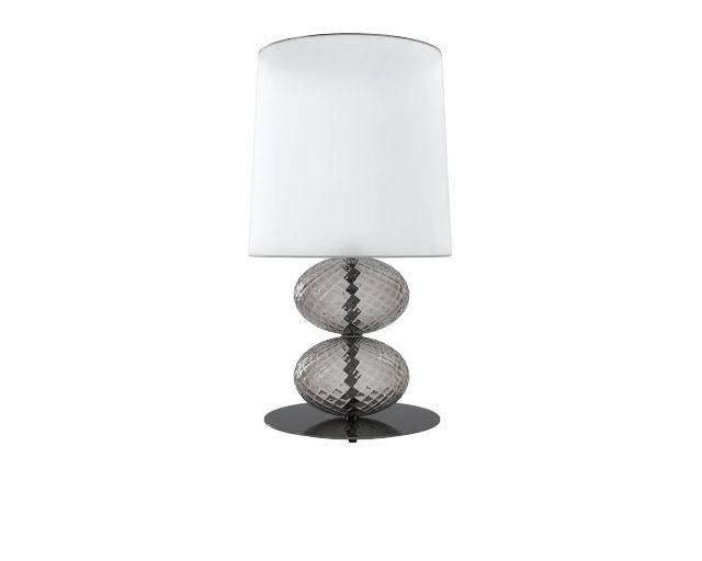 Table lamp abat-jour murano glass grey