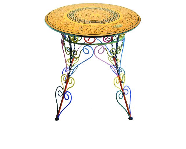 Tavolino gazebo dipinto a mano