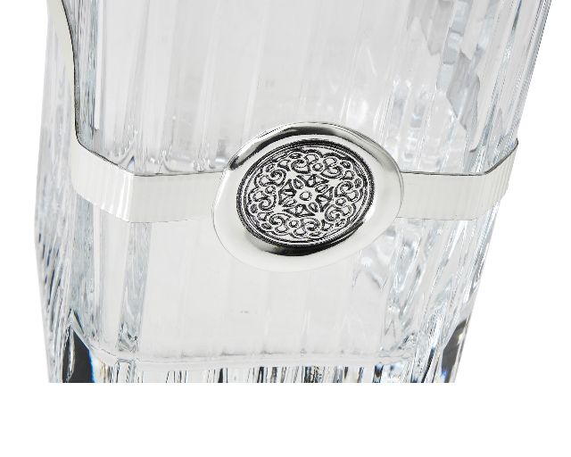 Liquor Bottle Crystal With Silver Band Selezione Zanolli 179323 967crist131
