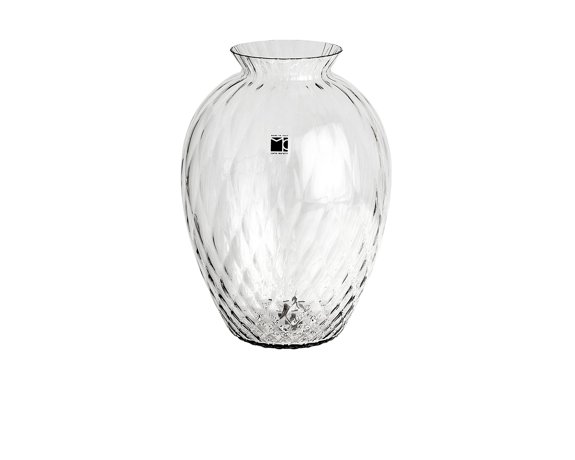 Vase Polaris Murano Glass Steel Carlo Moretti