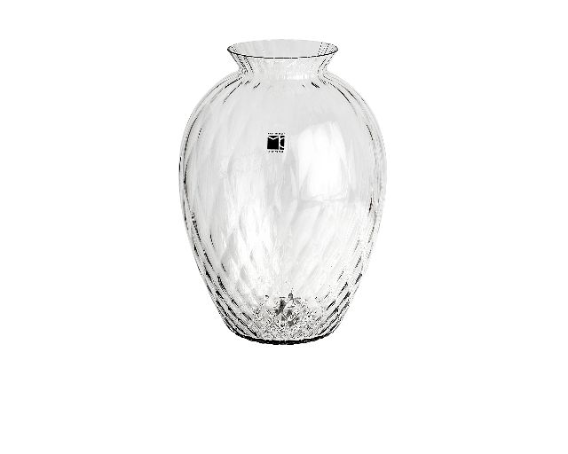 Vase polaris murano glass steel