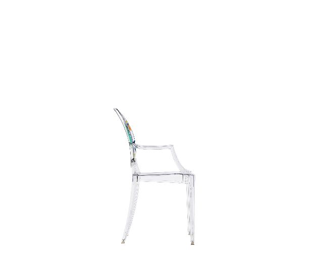 Sedia Lou Lou Ghost Trasparente Con Dinosauri Kartell