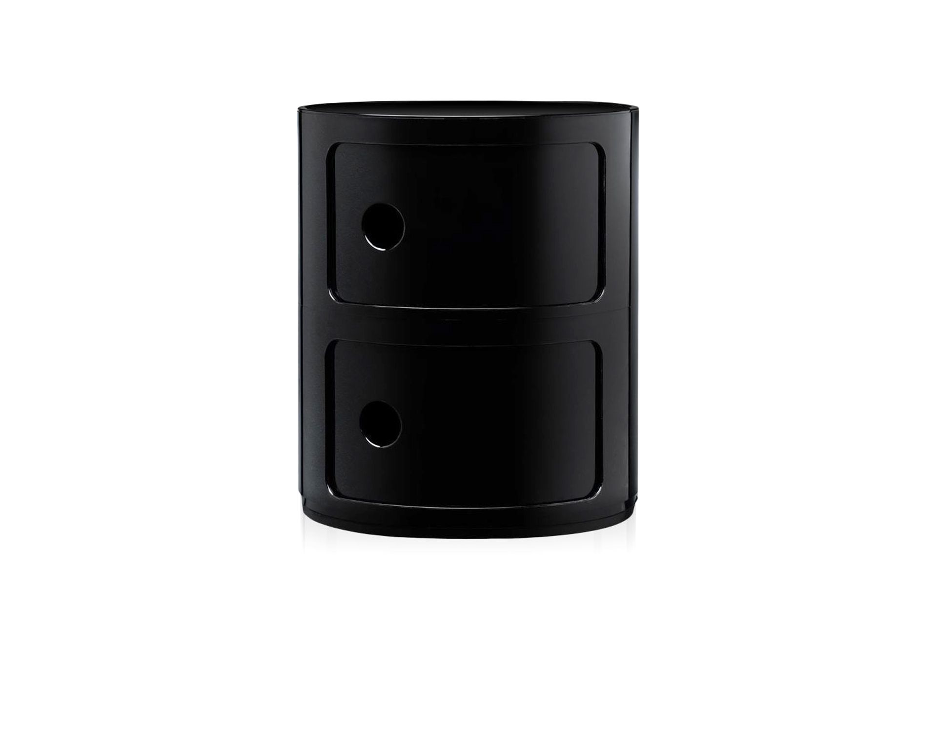 Cassettiera Componibile A Due Elementi Colore Nero Kartell
