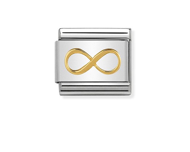 Infinito composable acciaio e oro
