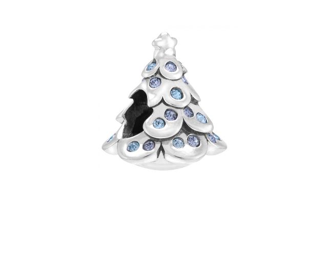 Charm frozen argento abete blu