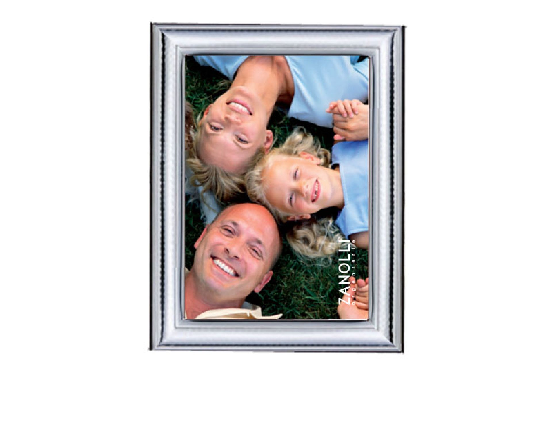 Picture Frame Bilaminated Silver With Shiny And Satin Band Selezione Zanolli 13366 445121022l