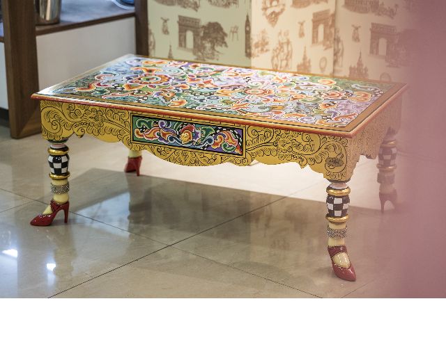 Tavolino sofa table versailles dipinto a mano