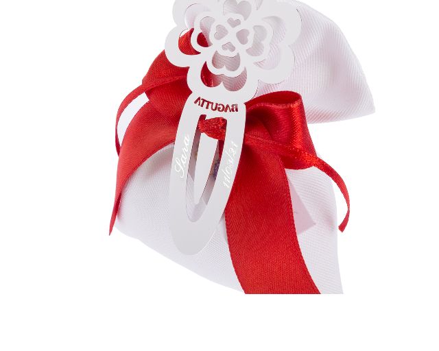 Segnalibro Fiore Silver Plated Con Sacchetto Portaconfetti Selezione Zanolli 166497 592208309hx