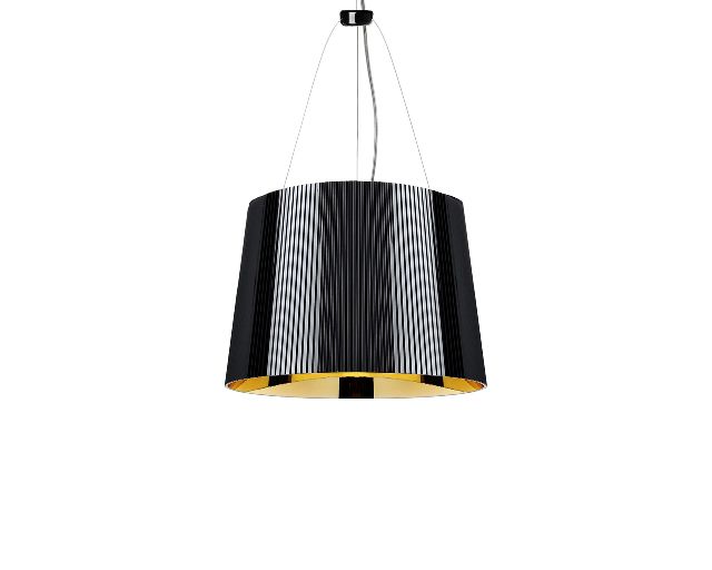 Suspension lamp gè black and gold