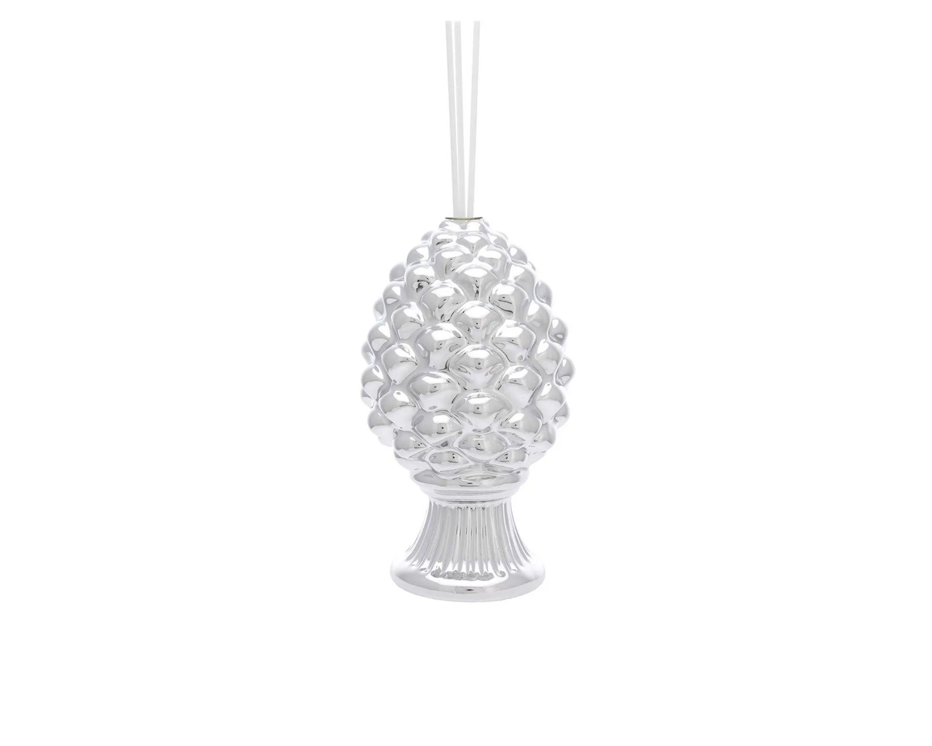 Diffusore Fragranza Pigna Porcellana Argento Selezione Zanolli 175201 592211401ar