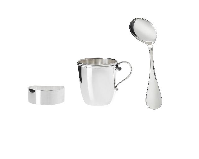 Set bimbo argento tre pezzi