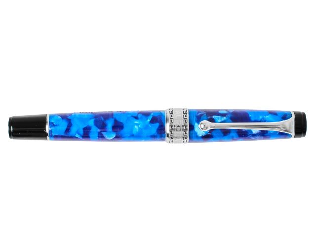 Penna roller optima auroloide screziata blu