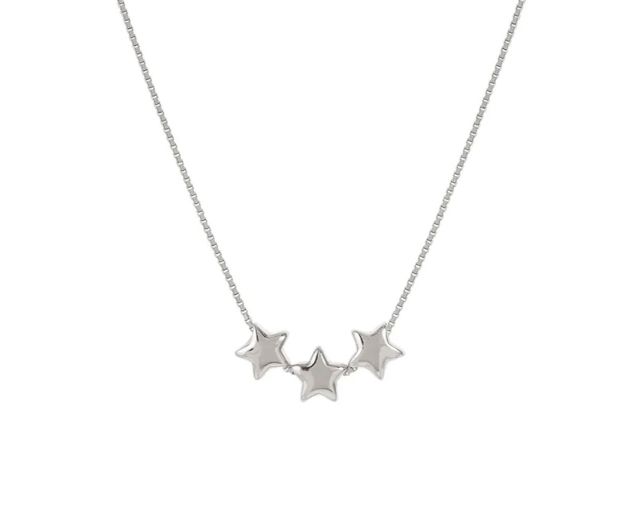 Necklace armonica silver stars