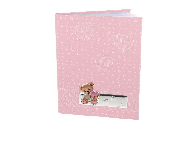 Album orsetto con cuore rosa