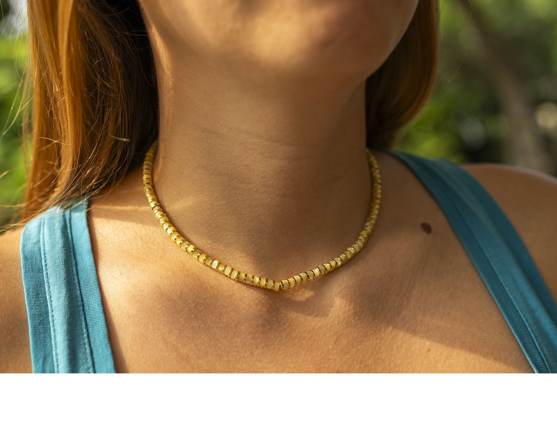 Collana Argento Dorato Con Tondi In Ceramica Gialla Selezione Zanolli 183391 726cl19101276
