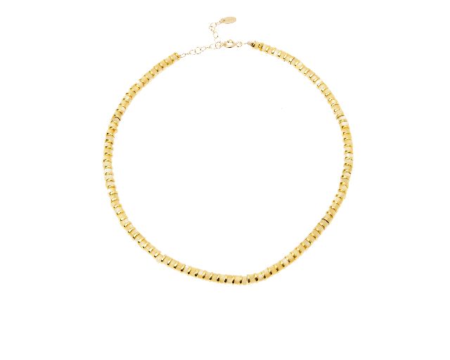 Collana Argento Dorato Con Tondi In Ceramica Gialla Selezione Zanolli 183391 726cl19101276