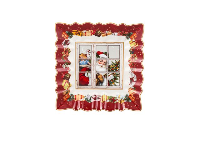 Idea regalo natale coppa toy's fantasy porcellana quadrata