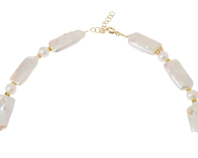 Collana Argento Dorato Con Perle Alternate Selezione Zanolli 188201 726cl19101280