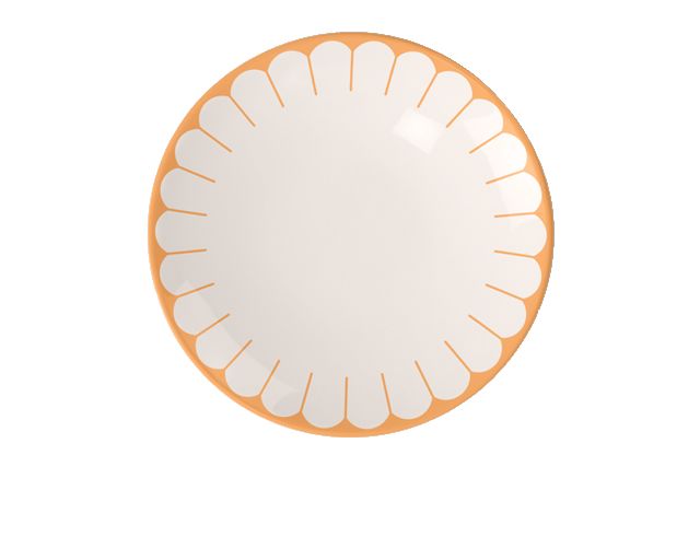 Dessert plate fleur soleil porcelain